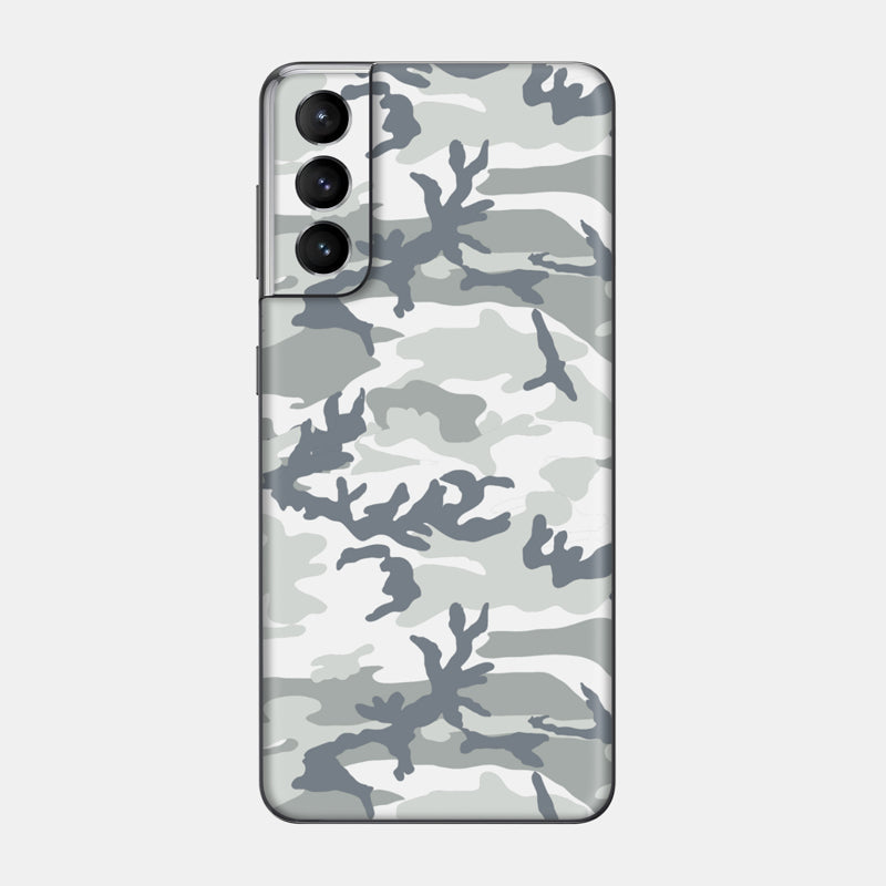 Snow Camo Glass Back