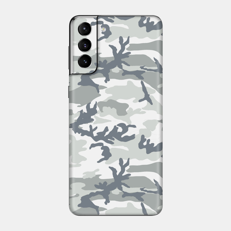 Snow Camo Glass Back