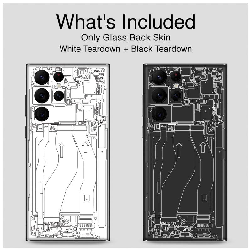 Teardown White Glass Back