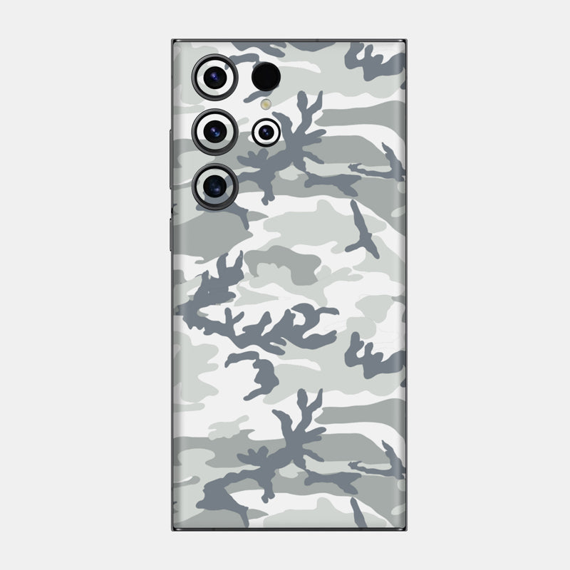 Snow Camo Glass Back