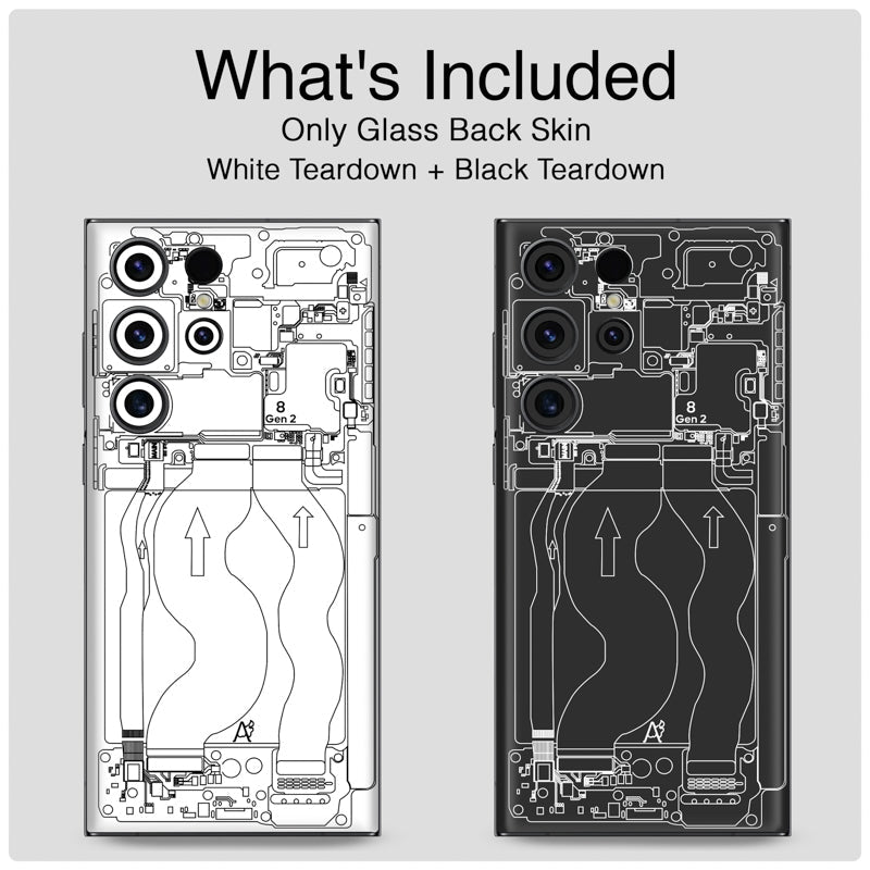 Teardown White Glass Back