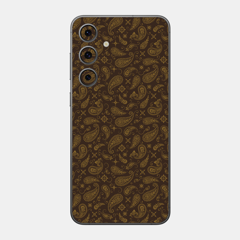 Brown Paisley Glass Back