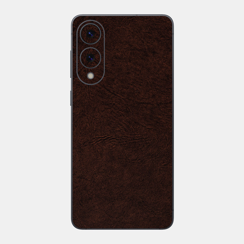 Brown Leather Glass Back