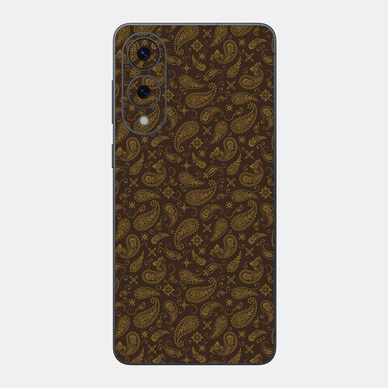 Brown Paisley Glass Back