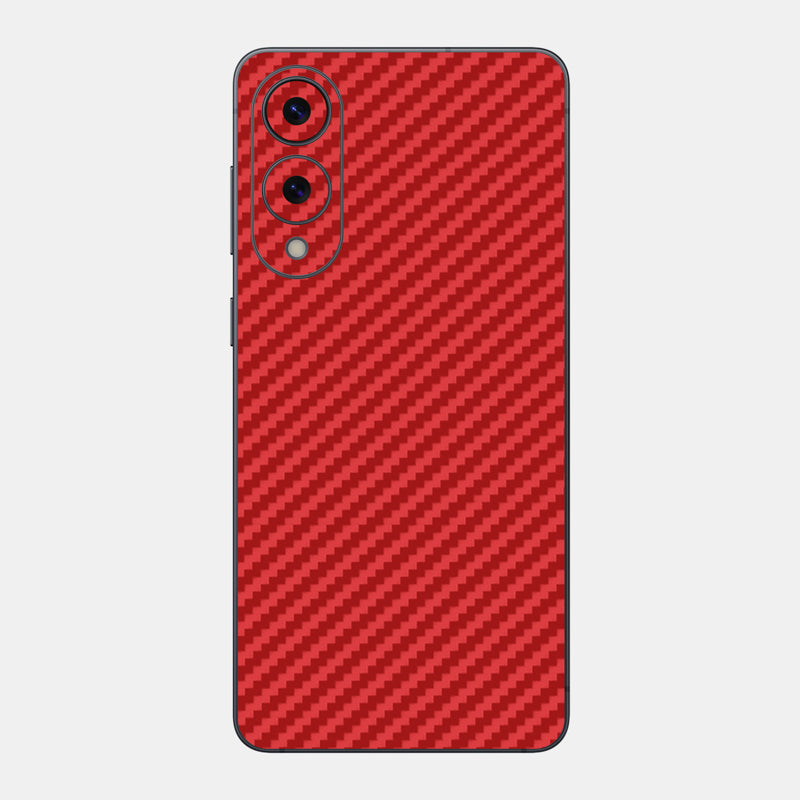Carbon Fibre Red Glass Back