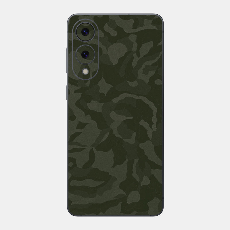 Green Camo Glass Back