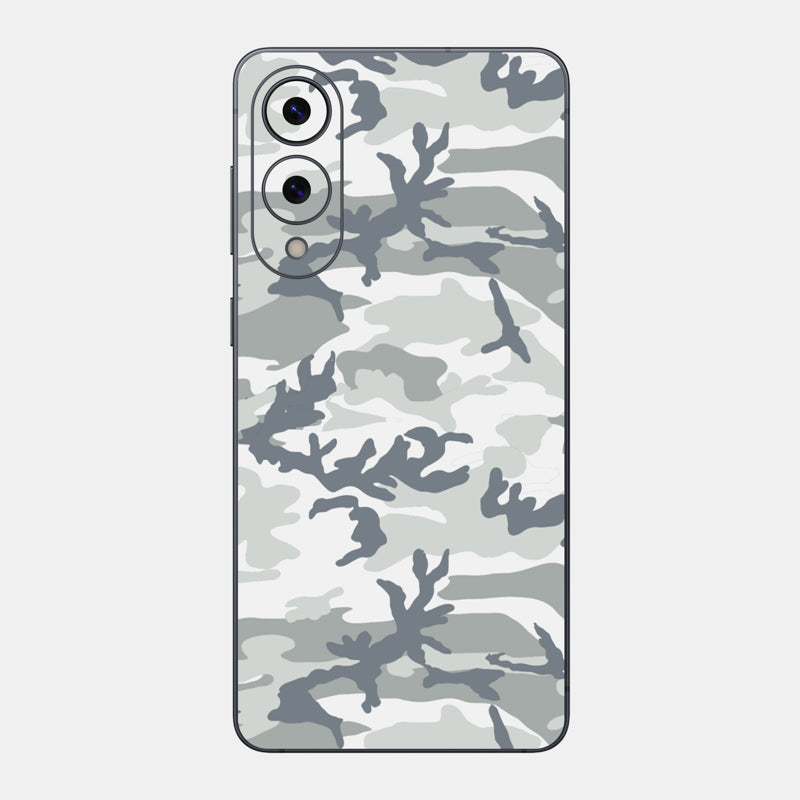 Snow Camo Glass Back
