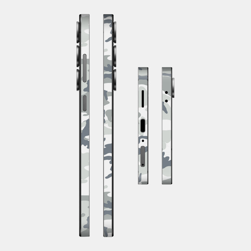 Snow Camo Glass Back