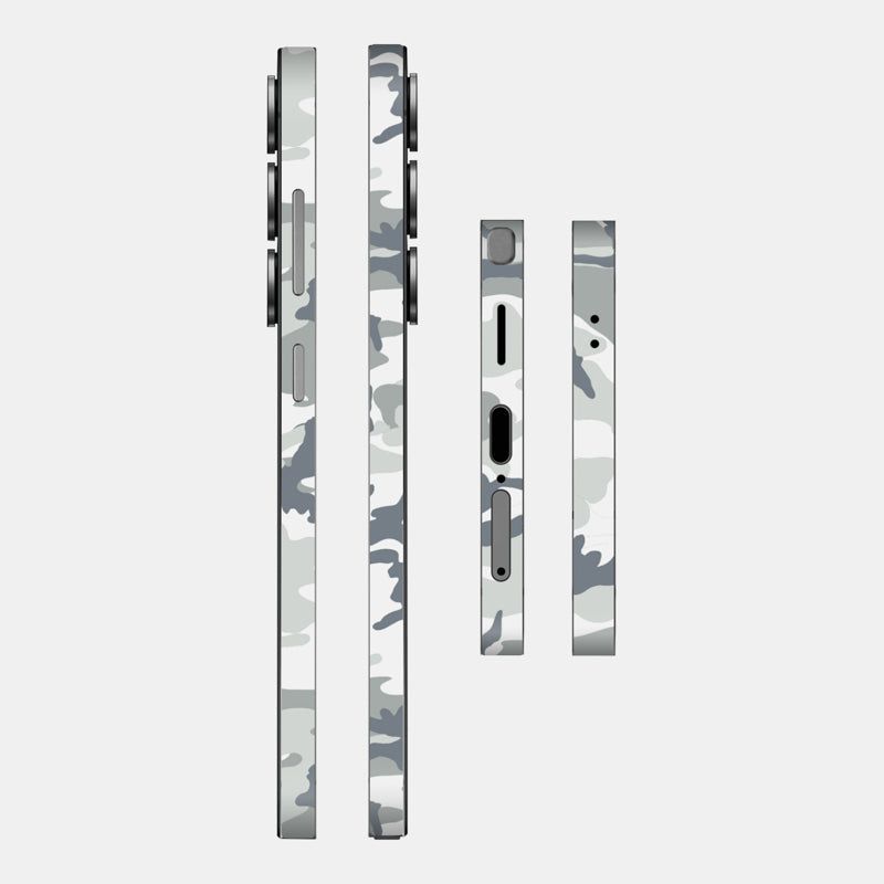 Snow Camo Glass Back