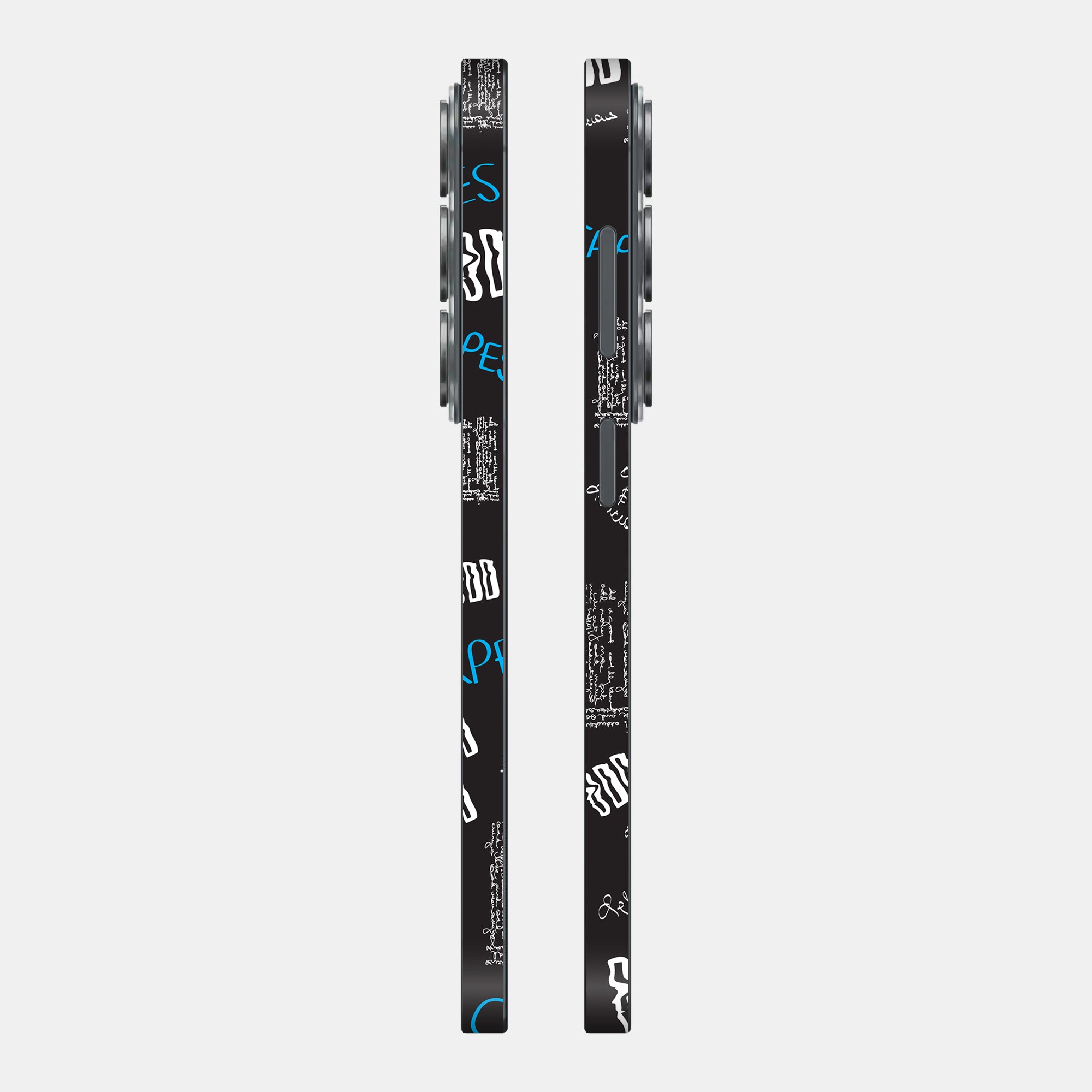 Black Scribble Glass Back