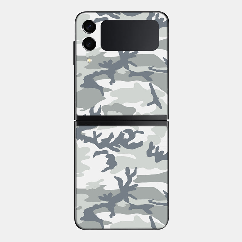 Snow Camo Glass Back