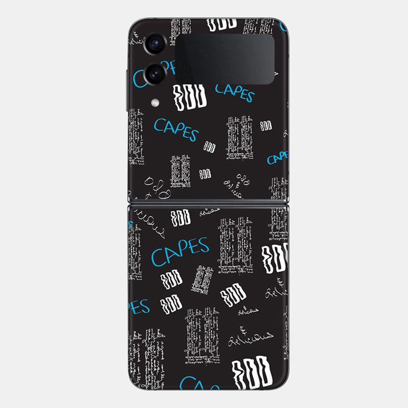 Black Scribble Glass Back