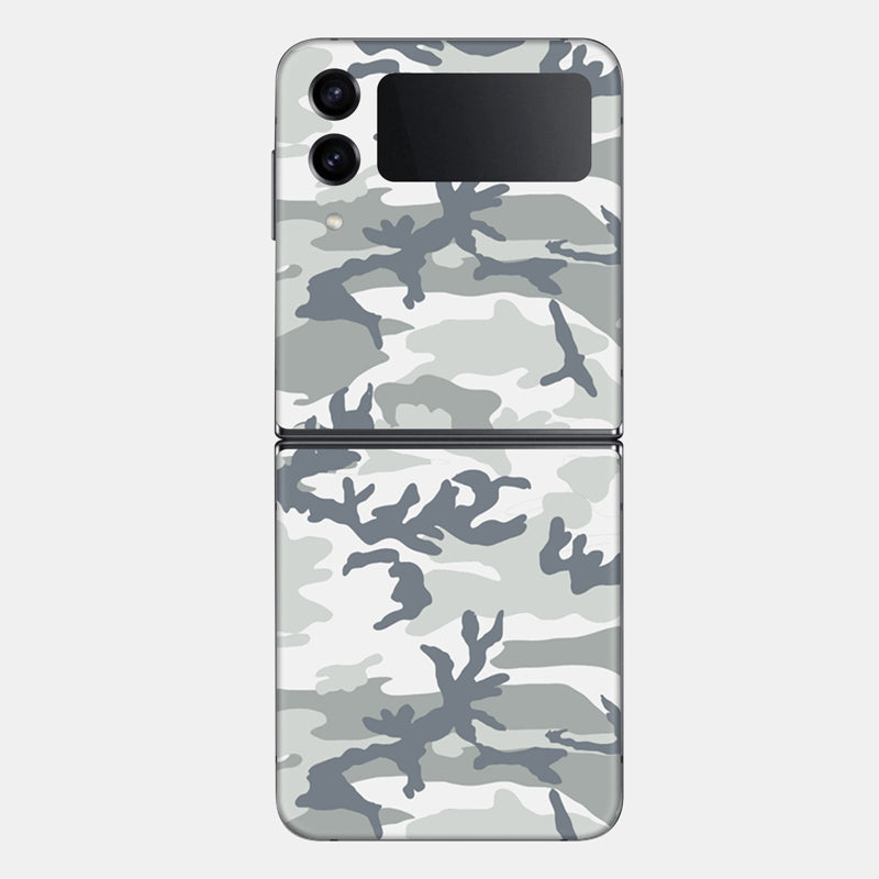 Snow Camo Glass Back