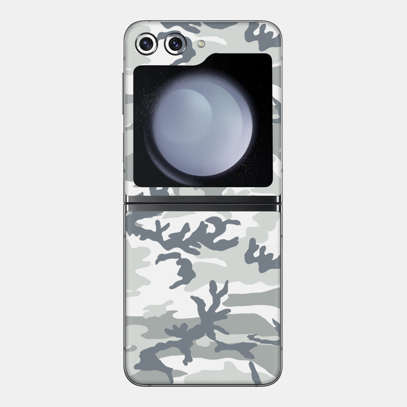 Snow Camo Glass Back