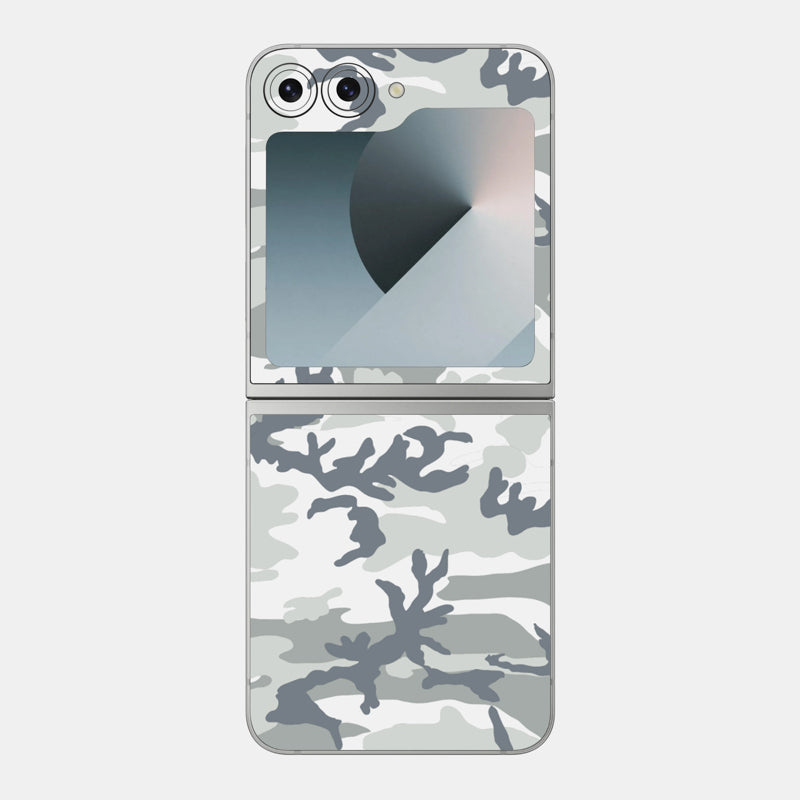 Snow Camo Glass Back