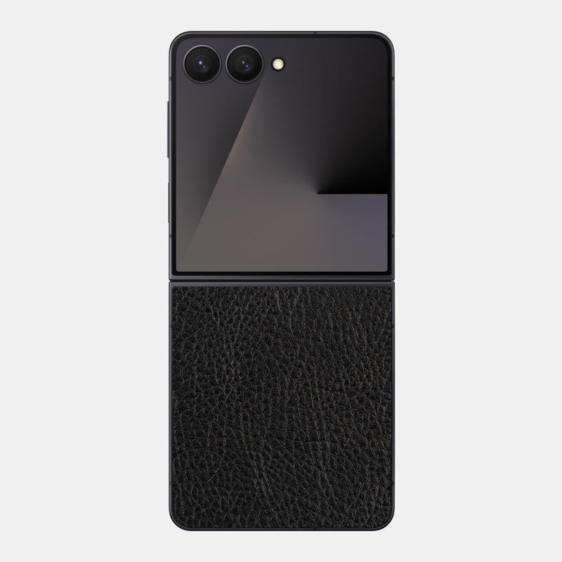 Black Leather Glass Back