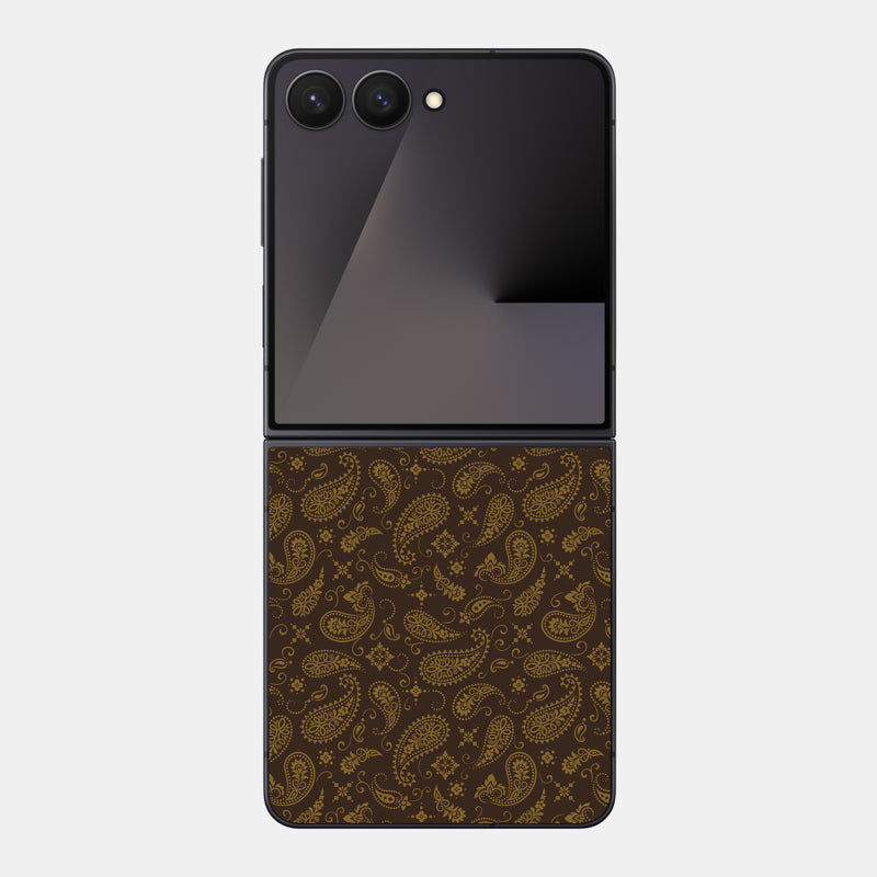 Brown Paisley Glass Back