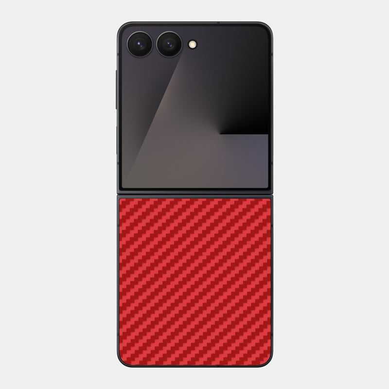Carbon Fibre Red Glass Back