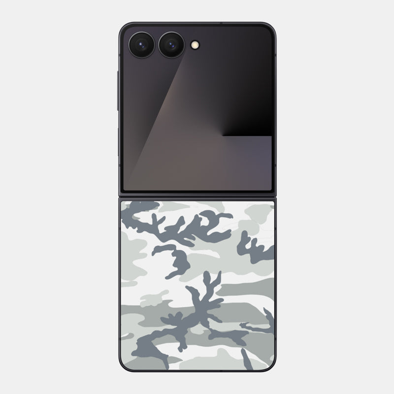 Snow Camo Glass Back