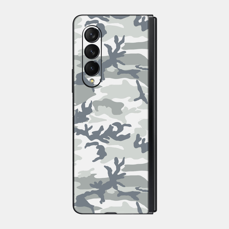Snow Camo Glass Back