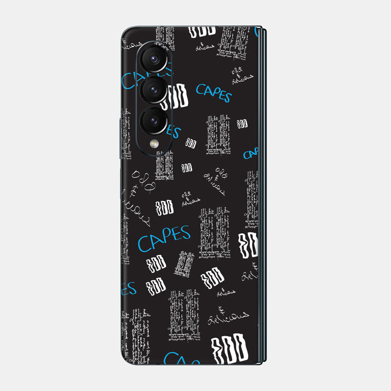 Black Scribble Full Back