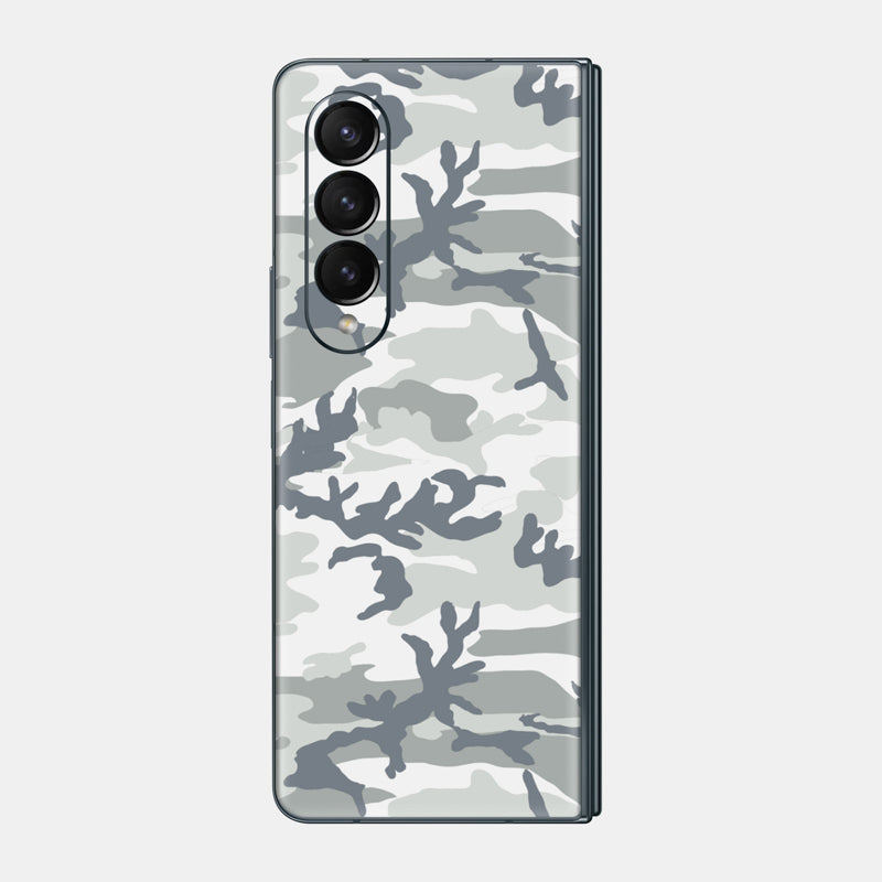 Snow Camo Glass Back
