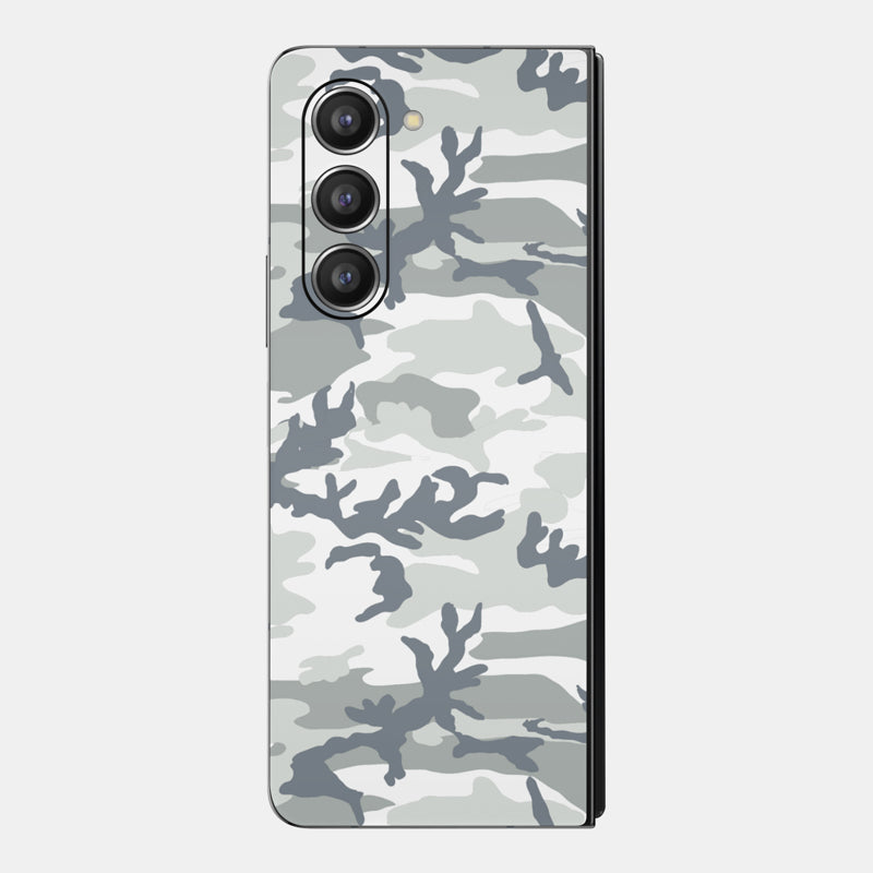 Snow Camo Glass Back