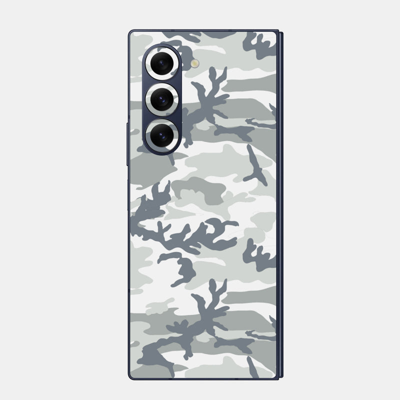 Snow Camo Glass Back