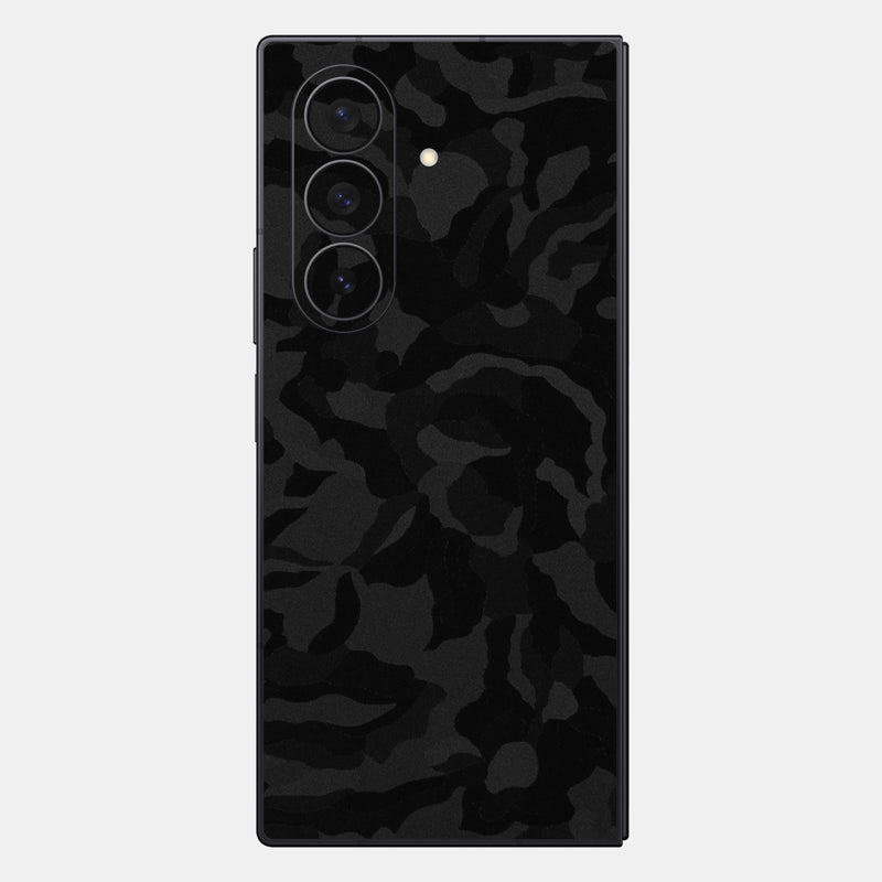 Black Camo Glass Back