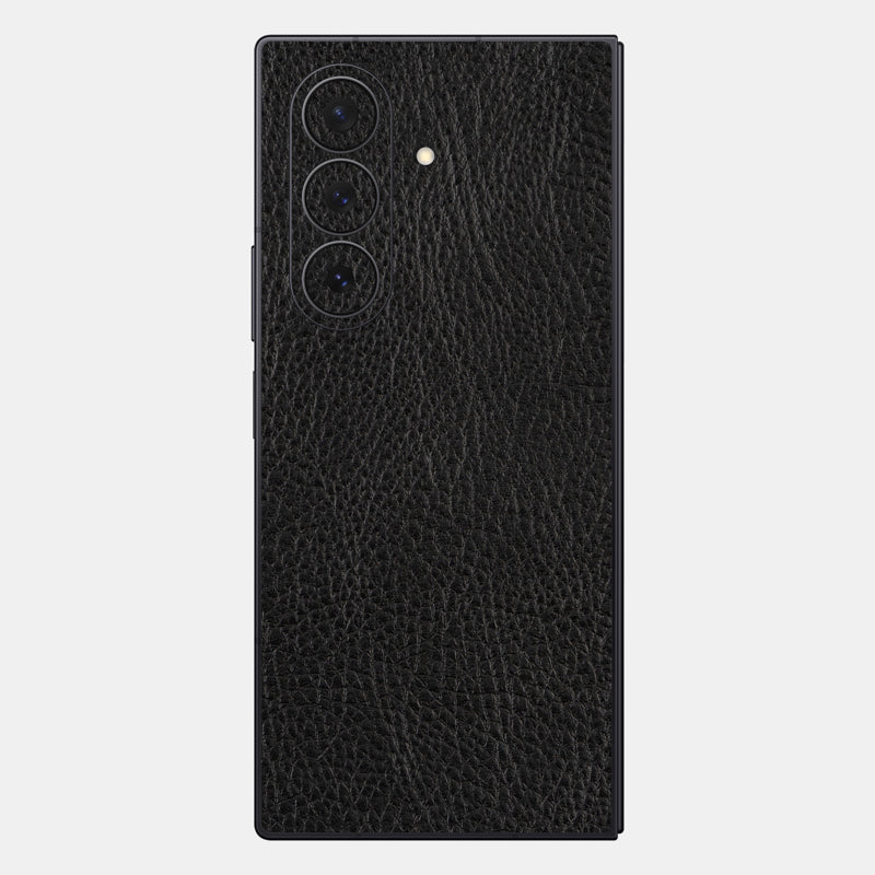 Black Leather Glass Back