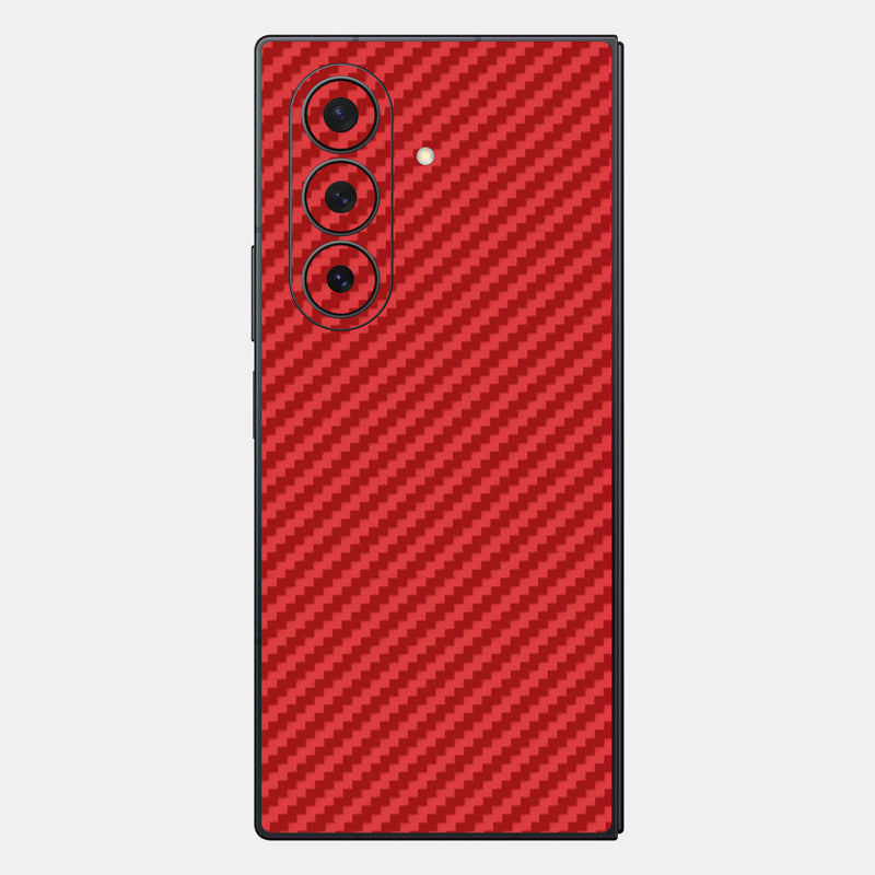 Carbon Fibre Red Glass Back