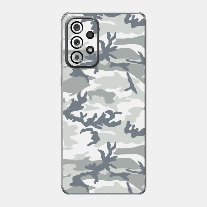 Snow Camo Glass Back