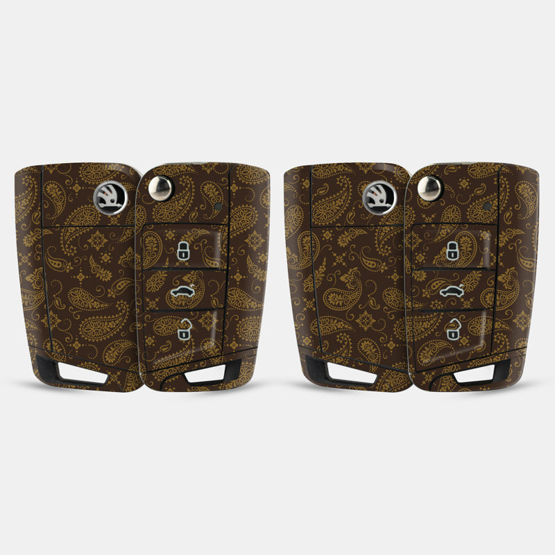 Brown Paisley Key-1 + Key-2
