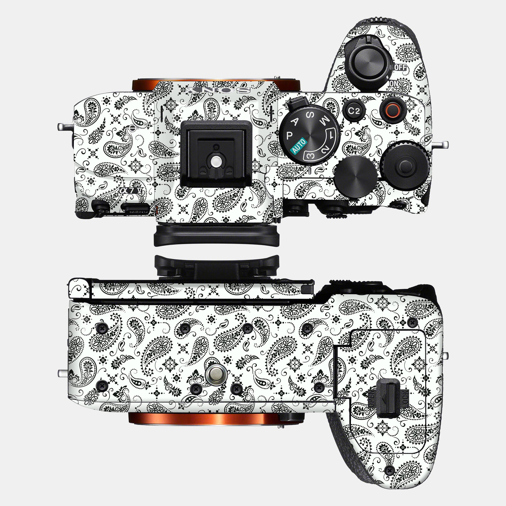 White Paisley Full Body