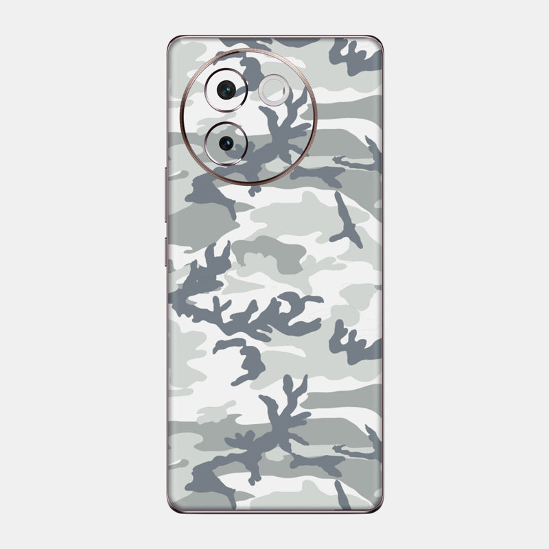 Snow Camo Glass Back