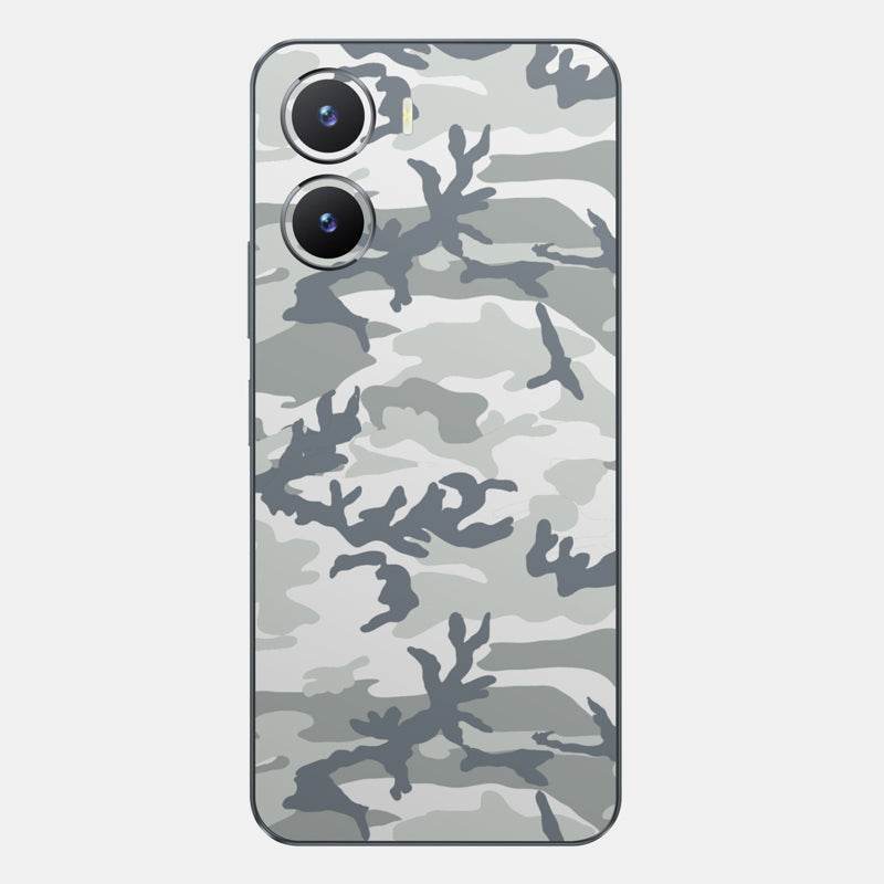 Snow Camo Glass Back