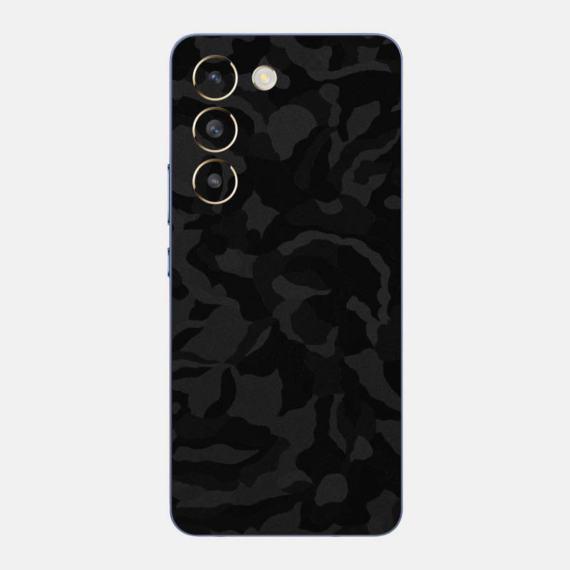Black Camo Glass Back