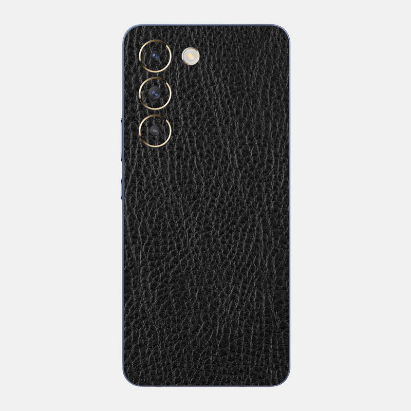 Black Leather Glass Back