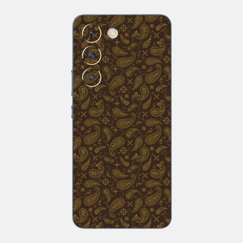 Brown Paisley Glass Back