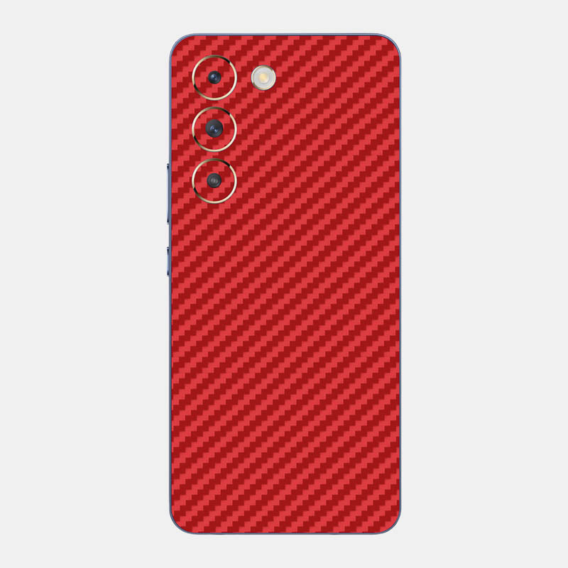 Carbon Fibre Red Glass Back
