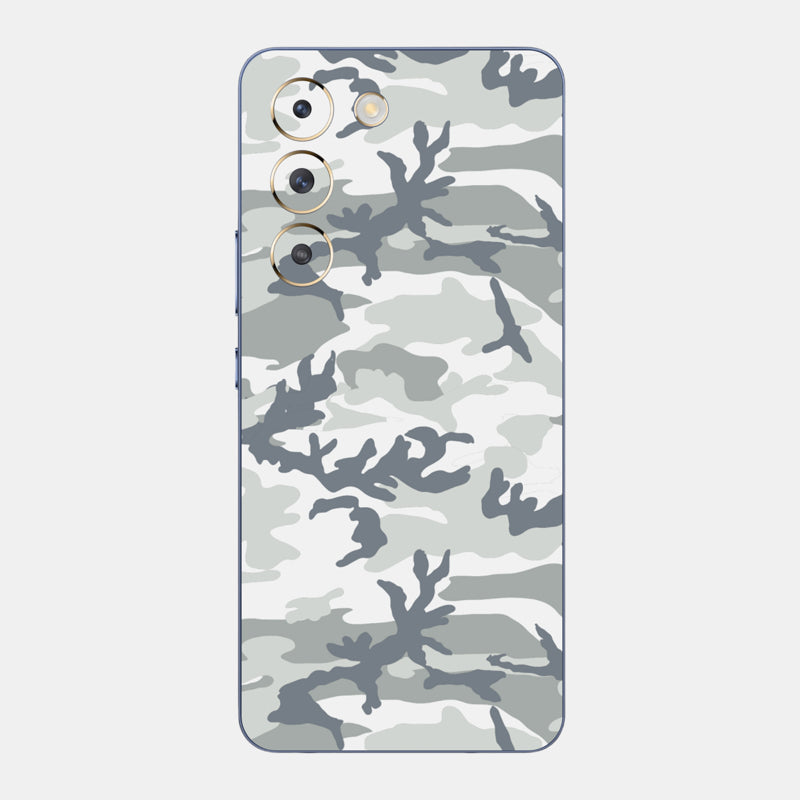 Snow Camo Glass Back