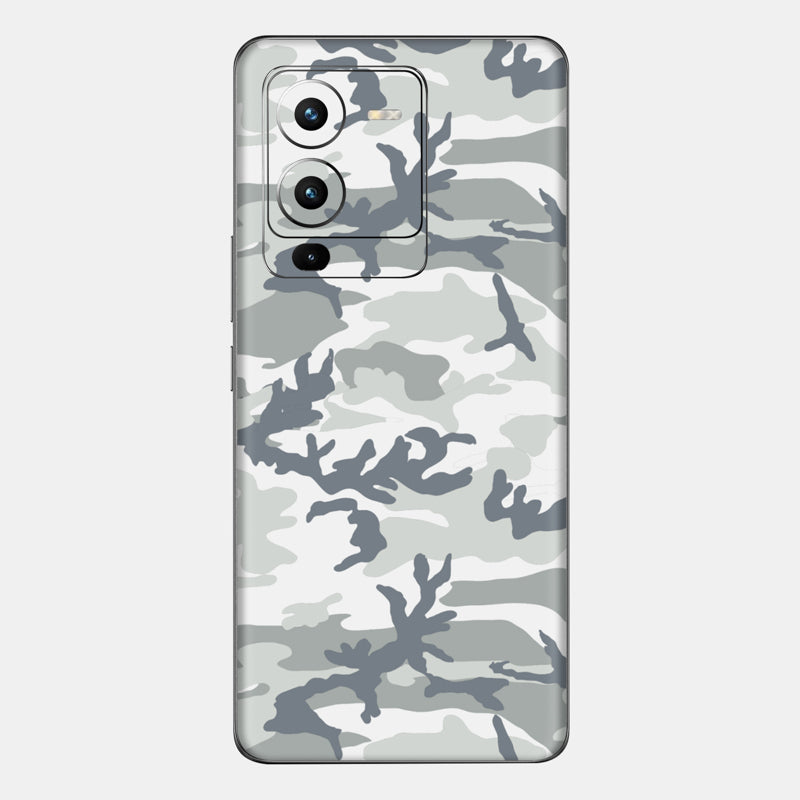 Snow Camo Glass Back
