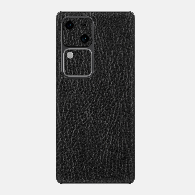 Black Leather Glass Back