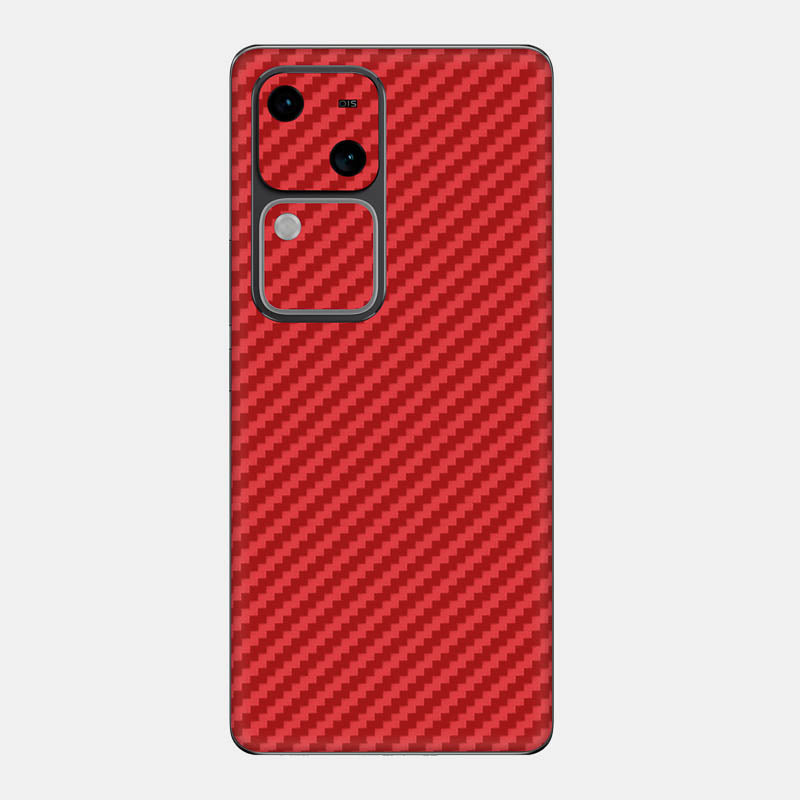 Carbon Fibre Red Glass Back