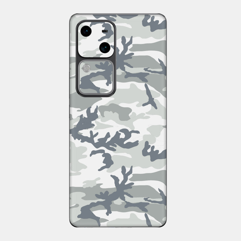 Snow Camo Glass Back