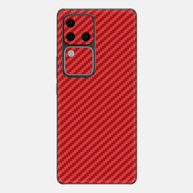 Carbon Fibre Red Glass Back