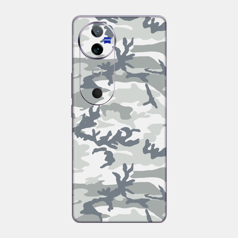 Snow Camo Glass Back