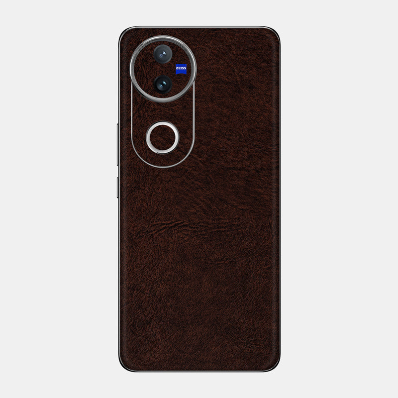 Brown Leather Glass Back