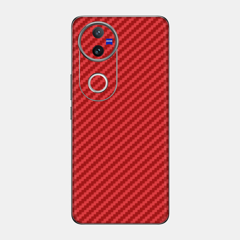 Carbon Fibre Red Glass Back