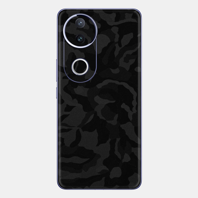 Black Camo Glass Back